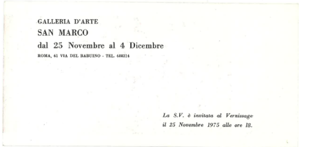 mostra san marco 1975